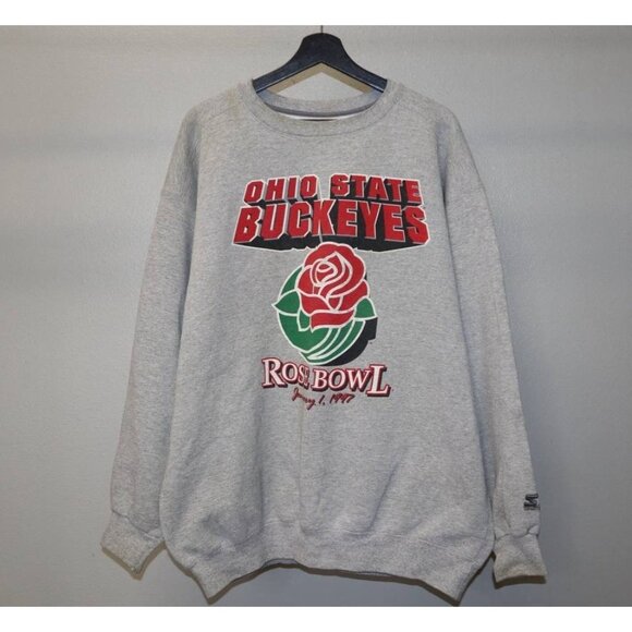 90s Ohio State Buckeyes Rose Bowl Sweatshirt Men's 2XL Starter 1997 Champs OSU - Picture 1 of 7